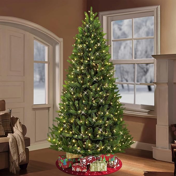 Dazzle Bright Christmas String Lights, 3 Pack Total 198FT 600LED Connectable Green Wire 8 Modes String Lights, Waterproof Christmas Light for Indoor Outdoor Patio Party Wedding Decorations, Warm White