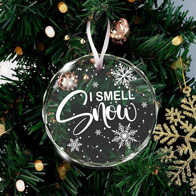 I Smell Snow Ornament - Ideal Christmas Tree Decorations for Film Enthusiasts, Fun and Unique Xmas Clearance Ornaments, Snowman Gifts for Movie Lovers, 2025 Snowy Snowman Christmas Ornaments