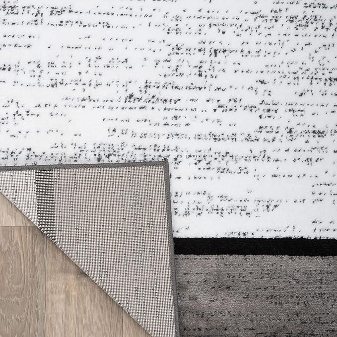 Rugshop Contemporary Modern Boxes for Home Office,Living Room,Bedroom,Kitchen Non Shedding Area Rug 2' x 3' Blue/Gray