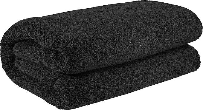 Cotton Paradise 100% Cotton 40x80 Oversized Bath Sheet, Extra Large Turkish Bath Towels for Bathroom, Black Bathsheet