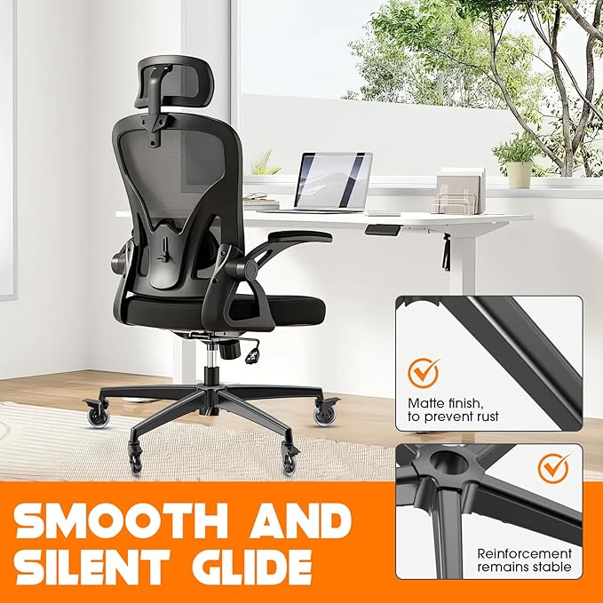 Office Chair Base Replacement PartsWith 5 Casters with Brakes(3300 lbs) - Heavy Alloy Office Chair Base Replacement, Universal Gas Cylinder