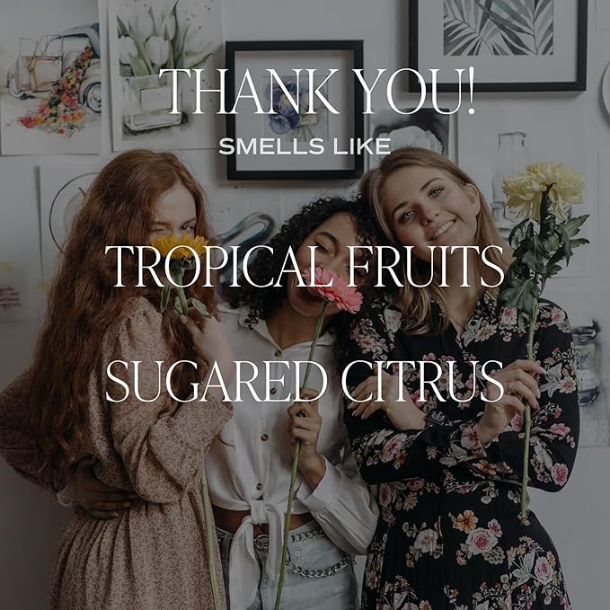 Sweet Water Decor Thank You Candle - Hospitality Thank You Gift, Gift Basket Stuffer, Appreciation - 11oz White Jar, 50+ Hour Burn Time, Made in The USA