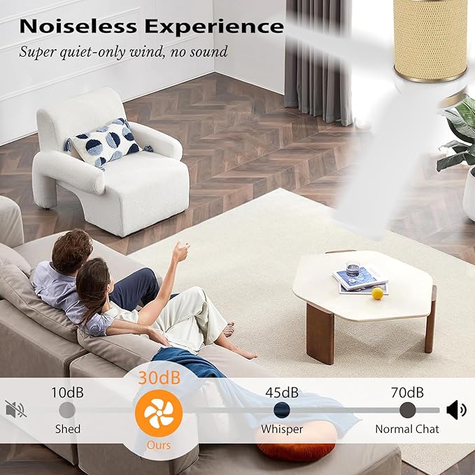 52" Ceiling Fan with Light - Low Profile Flush Mount Ceiling Fan, 6-Speed Remote Control, Solid Wood, Quiet Reversible DC Motor, Boho Style, for Bedroom, Living Room, Porch White/Gold