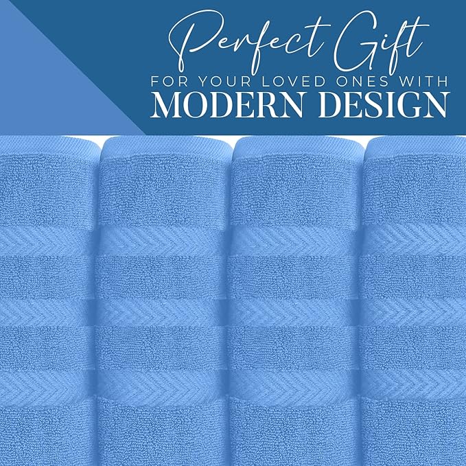 DAN RIVER 2 Pack Luxury Bath Sheets 35x70, 600 GSM, Soft & Quick Dry 100% Ring Spun Cotton Towels Ideal for Hotels, Spas, Gyms & Salons Extra Large, Medium Blue