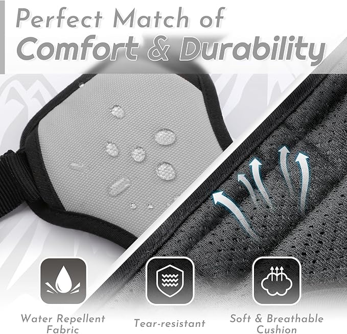 Eagloo Dog Harness Small Sized Dog, No Pull Service Vest with Reflective Strips and Control Handle, Adjustable and Comfortable for Walking, No Choke Pet Harness with 2 Metal Rings, Grey, S