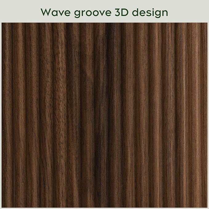 Yechen 31.5" Round Coffee Table with Storage,Fluted Lift Top Center Table, Midcentury Modern Flip-top Curved Table for Living Room,Walnut