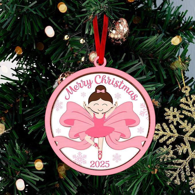 Ballerina Ornament - Charming Ballerina Christmas Ornaments for Tree, Perfect Ballet Gifts for Girls, Exquisite Pink Ballerina Ornaments, Ideal Ballet Dancer Gifts, Unique Christmas Tree Topper
