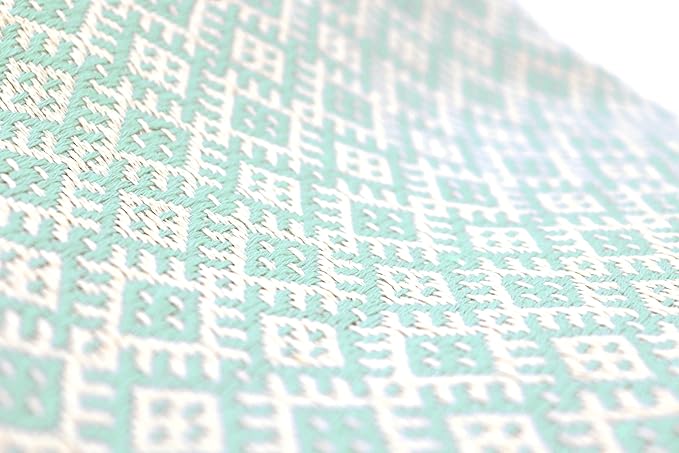 Bazaar Anatolia Turkish Beach Towel 100% Cotton Bath Towels Oversized Quick Dry Bathroom Towels Sand Free Camping Blanket 71x39 inches - Ethnic Mint