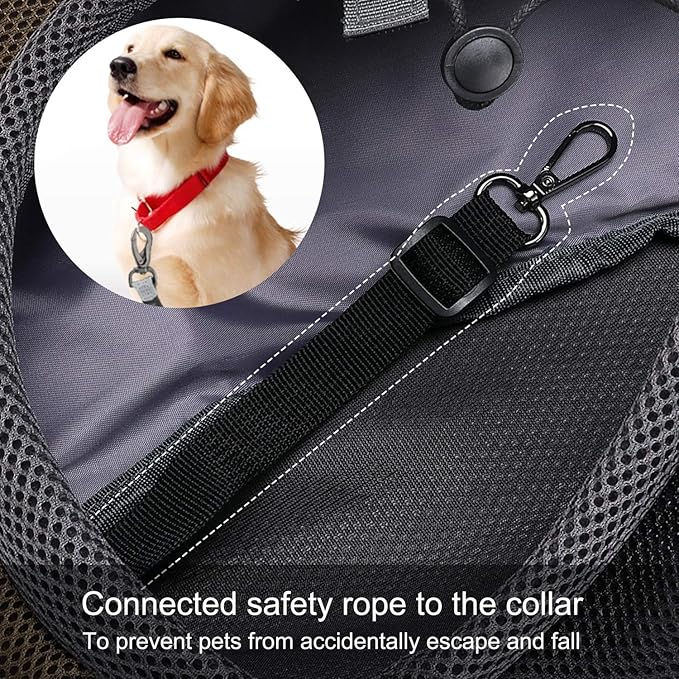 FDJASGY Pet Sling Carrier for Small Dogs Cats,Breathable Mesh Travelling Hand Free Puppy Backpack with Pouch and Adjustable Strap Carrier
