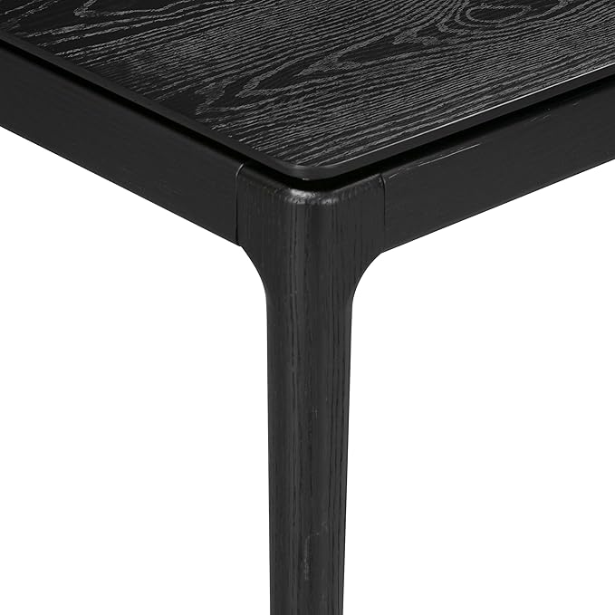 NTC Mingle 47-Inch Console Table, Modern Solid Wood Entryway Table with Hidden Drawer, Waterproof & Heat Resistant, Narrow Table for Hallway, Living Room & Foyer, Burnt Black