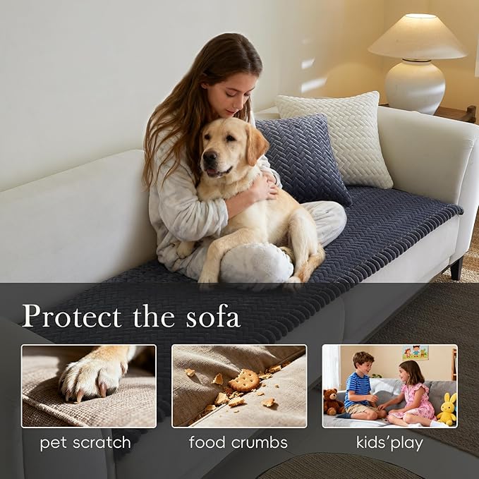 Couch Covers for 3 Cushion Couch Sofa Pet Friendly,Non-Slip Sofa Cover Washable