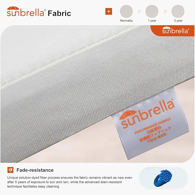 PURPLE LEAF 7 Pieces Patio Dining Set Aluminum Modern Rectangular Table and Wicker Chairs with Cushions for Kitchen Porch Garden Outdoor Furniture Sets, Teak