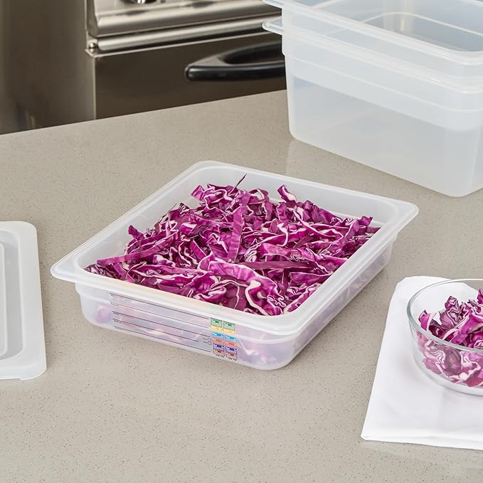 Restaurantware Food Storage Container 1 Pack of 12.7 x 10.3 x 2.5 Inches Plastic Stackable Storage Box White Reusable Label Container Dishwasher Safe For Restaurants And Kitchens