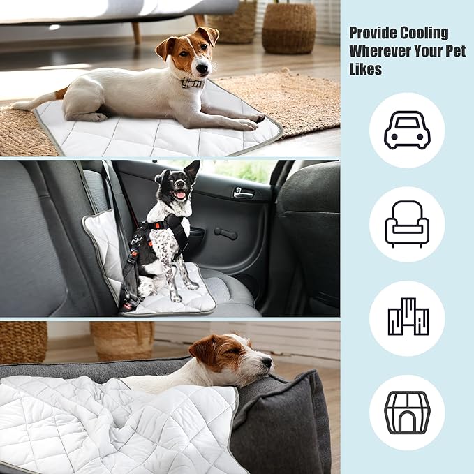 Leekalos Dog Cooling Mat Blanket - Portable Pet Cooling Cushion For Home & Outdoor