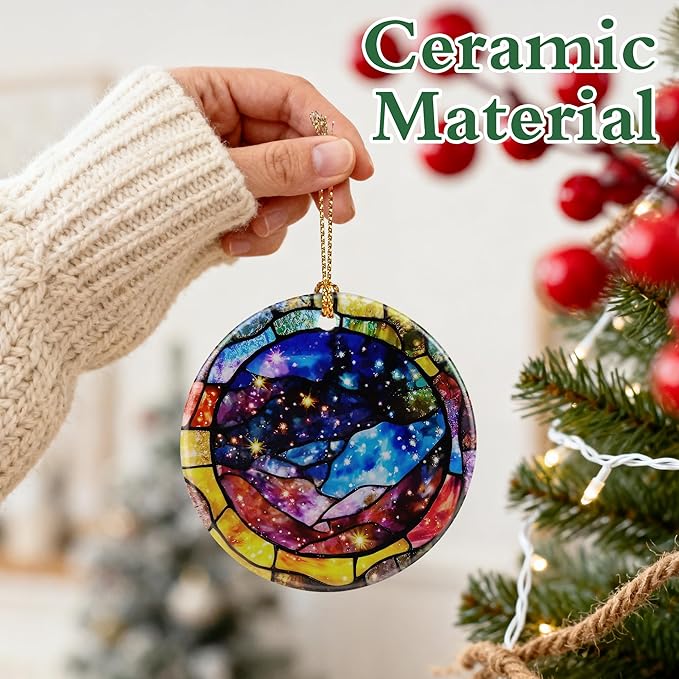 Space Milky Way Ornament | Christmas Ornaments, Christmas Decorations, Hanging Ornaments for Tree, Holiday Decor Gifts | Gifts for Astronomy Lovers & Cosmic Art Lovers | Gift Exchange Ideas