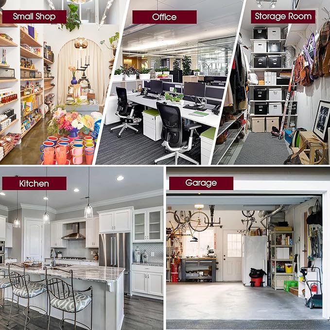 BestOffice | 6-Tier Wire Storage Shelves with Wheels | 48x18x77 | Black | Adjustable Racks | Heavy-Duty Metal Shelf, Holds Upto 600 lbs | No-Tool Assembly | Ideal for Home & Garage Shelving