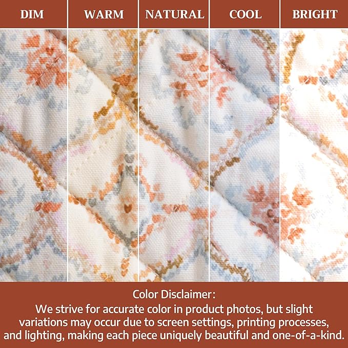 Maison d' Hermine Oven Gloves 100% Cotton Oven Mitt 7" x 13" with Loop Heat Resistant BBQ Cooking Gloves for Thanksgiving Christmas Decorations Baking Handling Hot Pans (Pack of 1, Fair Isle)