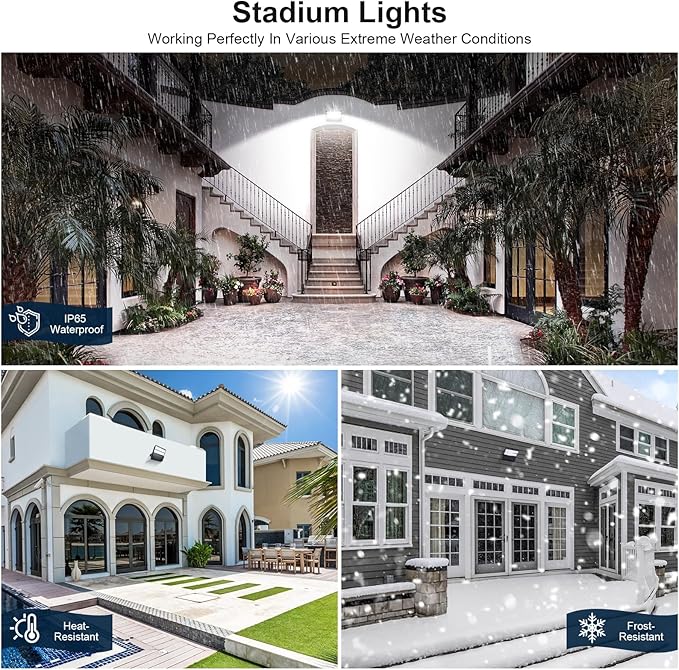 LED Stadium Lights, Extremely Bright 36000 Lumen Outdoor Stadium Flood Light, IP65 Waterproof 240W Commercial Exterior Arena Lighting with 5000K Wide Angle and Heavy Duty