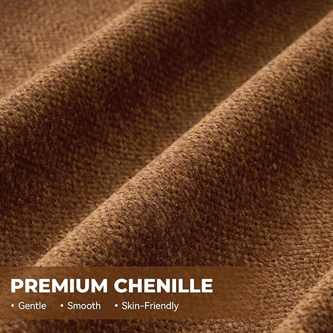 107" Boneless Couch with L - Shaped Chaise, Modern Chenille Modular Sectional Sofa with Tufted Design, Comfy Upholstered Sofa, No - Assembly Sectional Couch, Brown