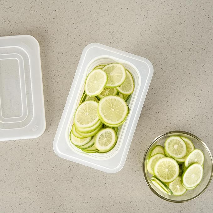 Restaurantware Food Storage Container 1 Pack of 6.8 x 4.2 x 5.9 Inches Plastic Stackable Storage Box White Reusable Label Container Dishwasher Safe For Restaurants And Kitchens