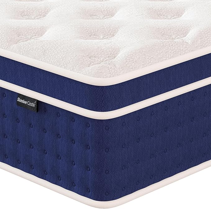 Queen Mattress, 14 Inch Queen Size Hybrid Mattress in a Box, Gel Memory Foam and Pocket Coils Innerpring Mattresses with Ergonomic Design, Cooler Sleep with Pressure Relief and Support, 60"*80"*14"