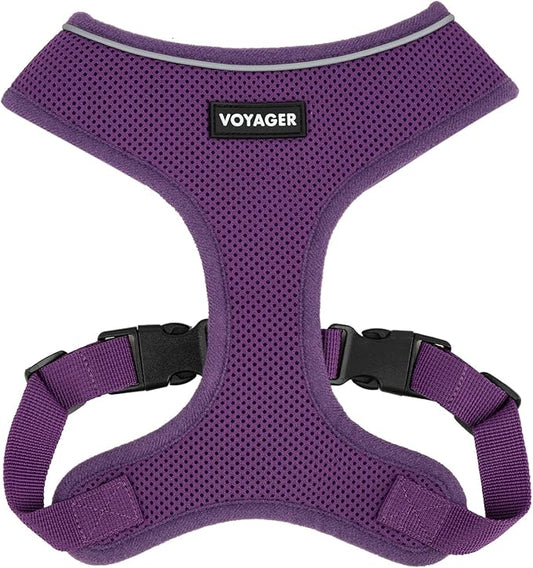 Best Pet Supplies Voyager Aerolite No Pull Mesh Dog Harness, Reflective Stitching, Breathable Harness, Adjustable for Walking, Training, Running, Heavy Duty and Durable, Purple, S