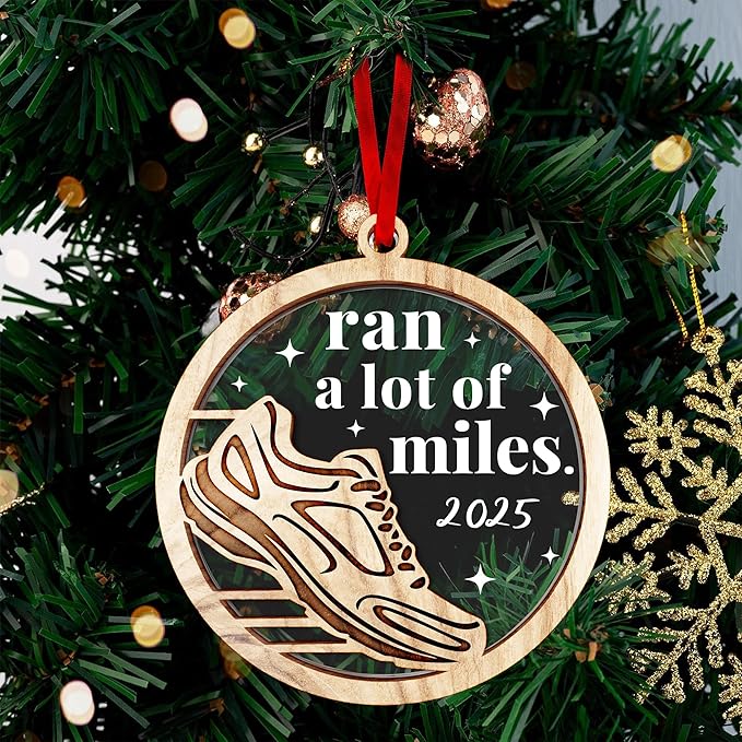 Gifts for Runners - Elegant Sports Christmas Ornaments, Perfect Runner Gifts for Track and Field Enthusiasts, Unique Marathon Runner Gift, Decorative Running Ornaments for Christmas Tree