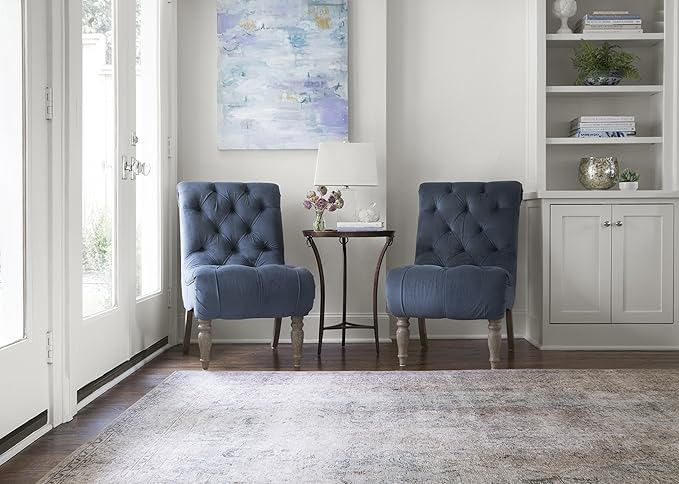 Loloi Loren Collection LQ-04 Silver/Slate 5'-0" x 7'-6" Area Rug