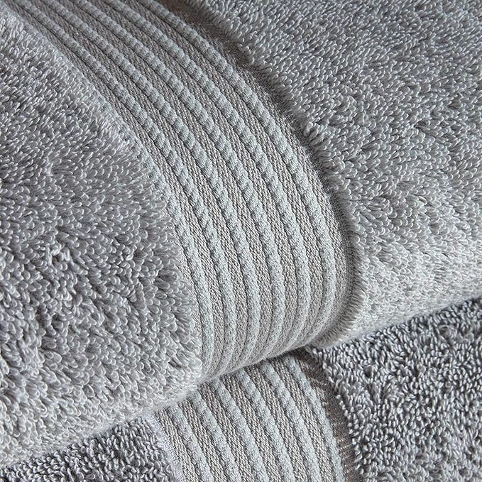 Christy Supreme Hygro 6 Piece Towel Set | Silver | 100% Luxury Supima Cotton | Ultra Soft | Super Absorbent | 650GSM | 2 Bath Sheets 2 Hand Towels 2 Face Cloths