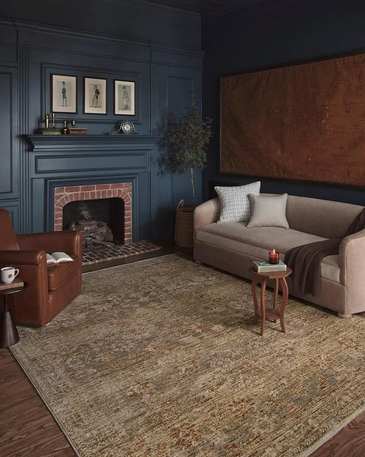 Loloi Magnolia Home by Joanna Gaines Junie Collection JUE-03 Spice/Multi 5'-3" x 5'-3", .38" Pile Height Round Area Rug