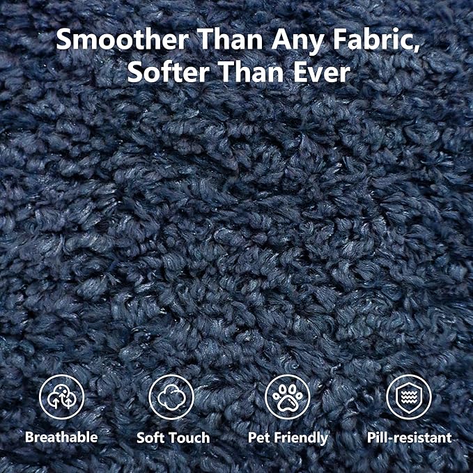 109'' Curved Couch, Mid Century Modern Half Moon Sofa, Luxury 3-Seat Couch with High-Density Foam Filled, Raindrop Velvet Fabric Sectional Sofa for Living Room, Apartment, Office, Blue