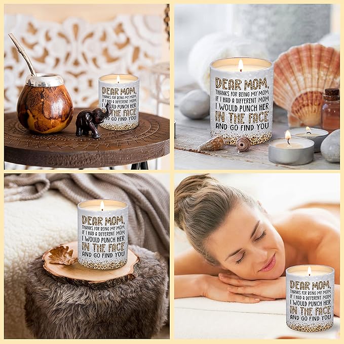 Gifts for Mom from Daughter Son - Christmas Gifts for Mom, Wife, Women - Moms Birthday Gift Ideas, Cool Birthday Gift for Moms - Funny Christmas Candle, mom Soy Wax Candle