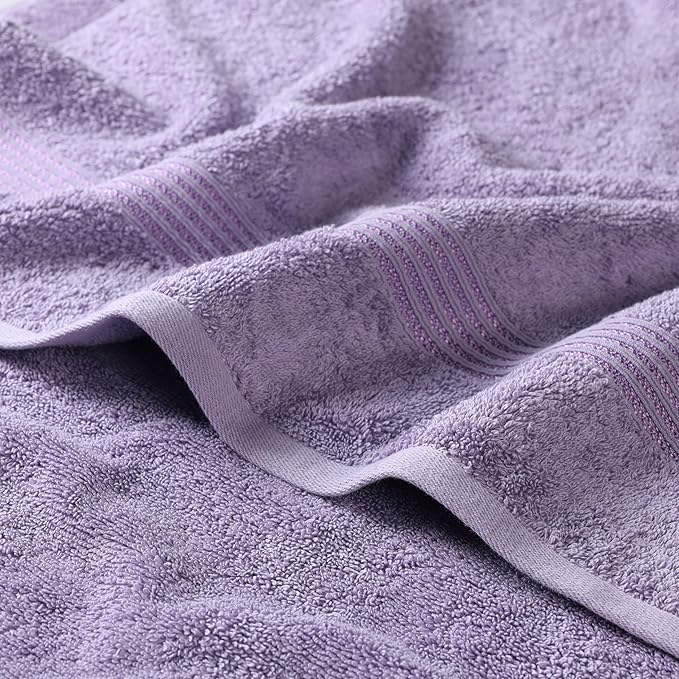 Superior Egyptian Cotton 9-Piece Towel Set, Assorted Towels for Home Bathroom, Guest Bath Decor Essentials, Includes 3 Bath, 3 Hand, 3 Face Towels/Washcloths, Quick Dry, Absorbent - Royal Purple