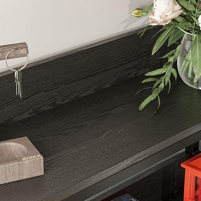 IRONCK Corner Bookshelf 5 Tiers, Industrial Corner Bookcase with Baffles Etagere, L Shaped Bookshelves with Metal Frame, Corner Shelf Storage Rack for Living Room Home Office