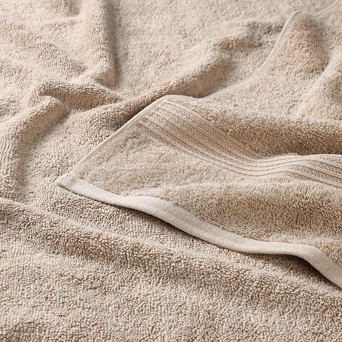 Superior Heritage Egyptian Cotton 3 Piece Towel Set, Assorted Absorbent Towels for Bathroom, Guest Bath, Luxury Home Decor Essentials, Includes 1 Bath, 1 Hand, 1 Face Towel/Washcloth, Taupe