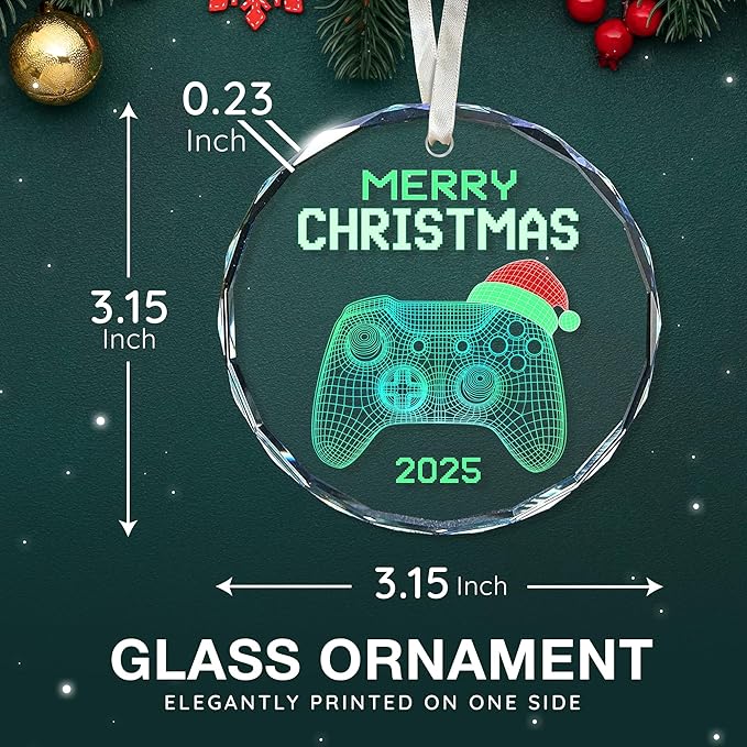 Gamer Ornaments for Christmas Tree - Video Game Ornaments, Unique Gifts for Gamers, Gaming Ornament, Perfect Game Controller Christmas Ornament, Ideal Present for Gamers