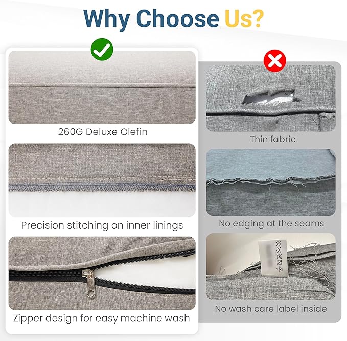 Wisteria Lane Patio Furniture Metal Sofa, Metal Outdoor Chairs with Upgraded Cushions, All-Weather Outdoor 3 Seats Sofa Couch for Balcony, Garden, Deck, Backyard, Khaki