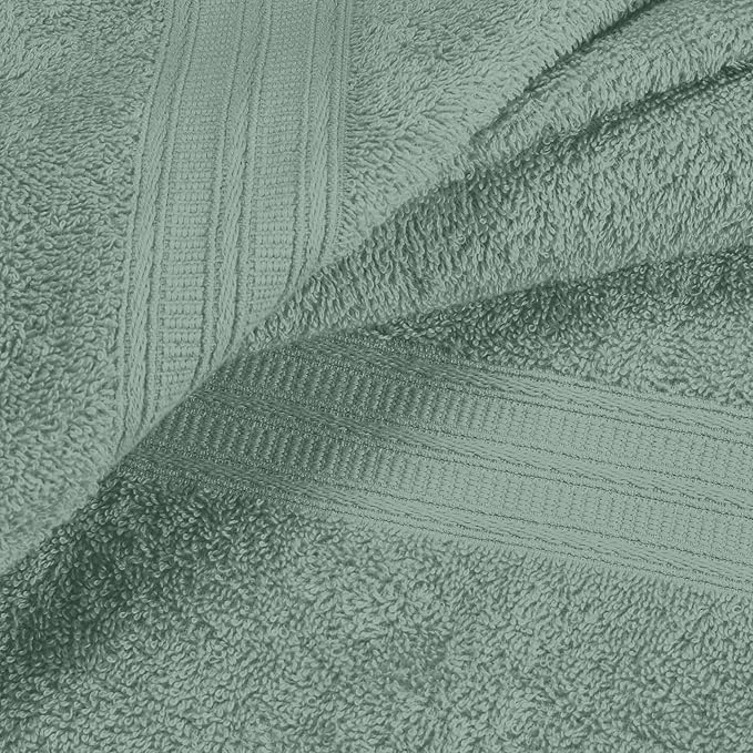 BOUTIQUO Cotton 2 Pack Oversized Bath Towel Set, Large Bath Towels 27x54, Ultra Soft, Absorbent, Compact, Quick Drying and Lightweight, Eco-Friendly and 100% Recyclable Towel Set - Jade