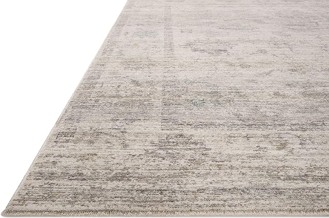 Loloi Magnolia Home by Joanna Gaines Millie Collection MIE-01 Silver/Dove 3'-6" x 5'-6", .25" Pile Height, Accent Rug