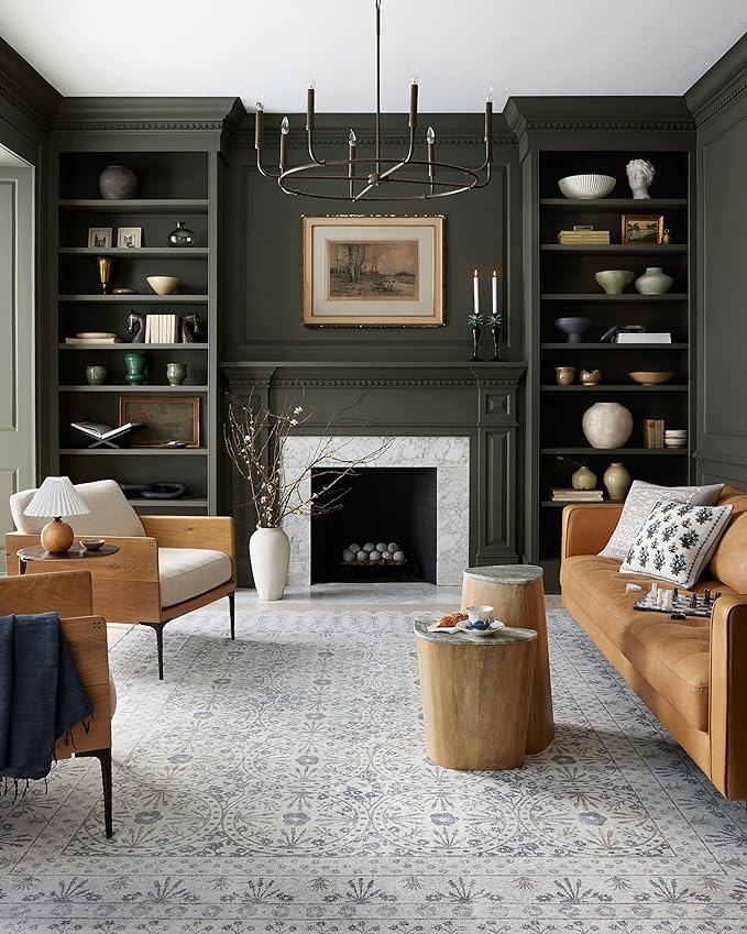 Loloi Rifle Paper Co. Maison Collection MAO-03 Rosette Ivory 8'-4" x 11'-6", .19" Pile Height, Area Rug