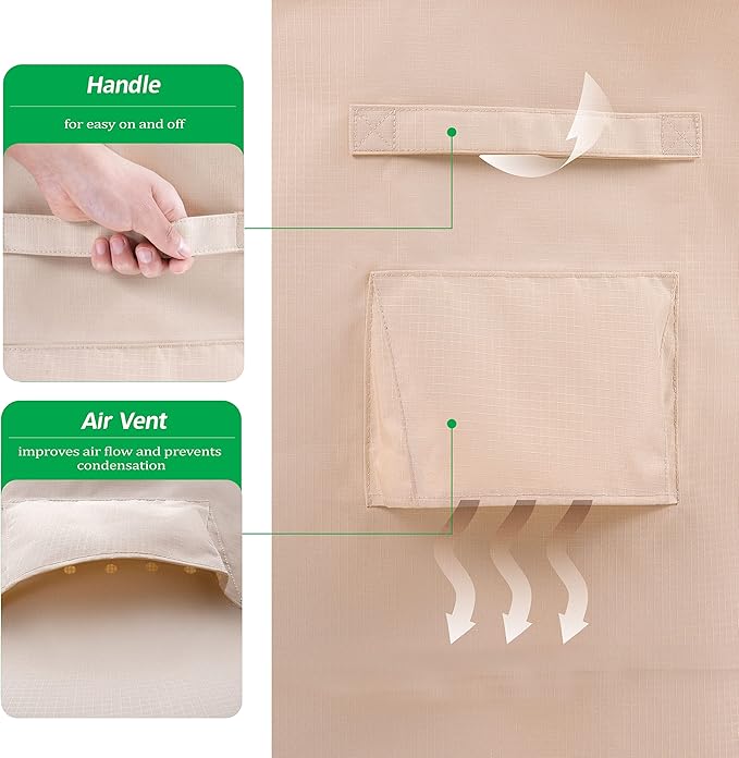 F&J Outdoors Patio Chair Covers Waterproof Outdoor Dining Chair Adirondack Chair Cover, 28" W x 30" D x 36" H