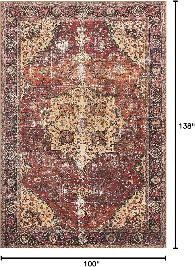 Loloi Loren Collection LQ-07 Red/Navy 8'-4" x 11'-6" Area Rug