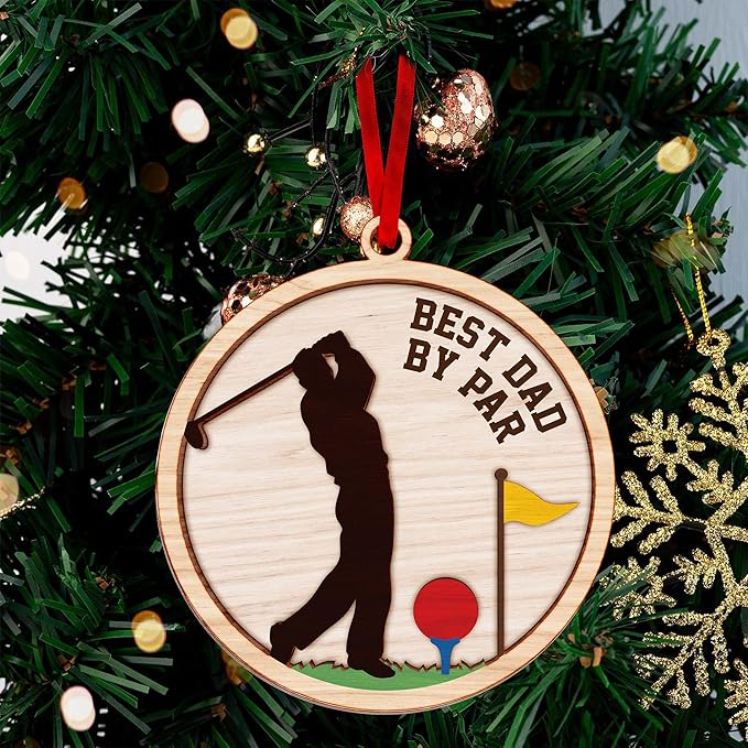 Golf Ornaments for Christmas Tree - Unique Golf Themed Christmas Ornaments for 2025, Perfect Dad Gifts, Ideal for Golf Enthusiasts, Stylish Ornament for Men and Women, Funny 2025 Ornament