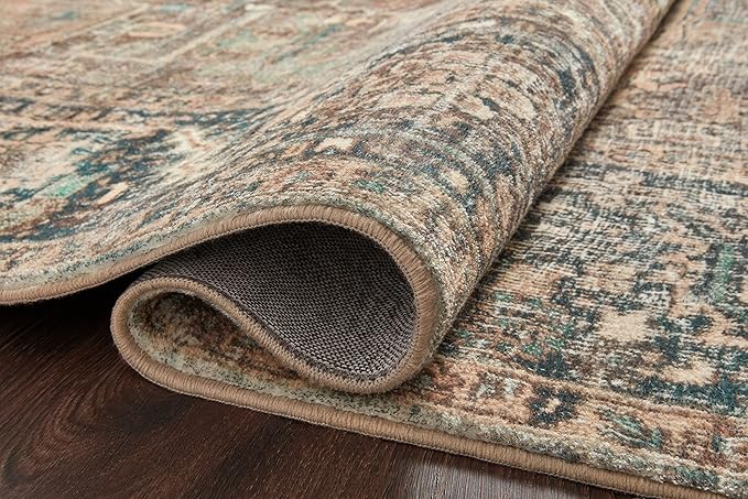 Loloi Margot Collection MAT-02 Terracotta/Lagoon 2'-6" x 9'-6" Runner Rug feat. CloudPile, No-Shed Easy Clean Large Patterned Area Rug for Living Room, Bedroom, Dining Area