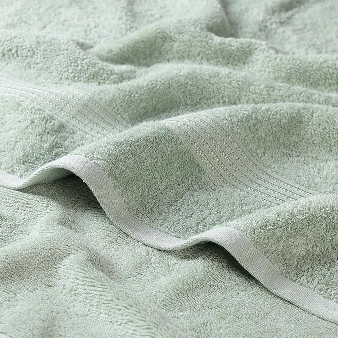 Superior Heritage Egyptian Cotton Face Towel Set, Small Towels for Kitchen, Home Bathroom, Guest Bath, Luxury Essentials, Plush, Absorbent Basics, Washcloths, Spa, Hotel, Resort, Set of 10, Sage