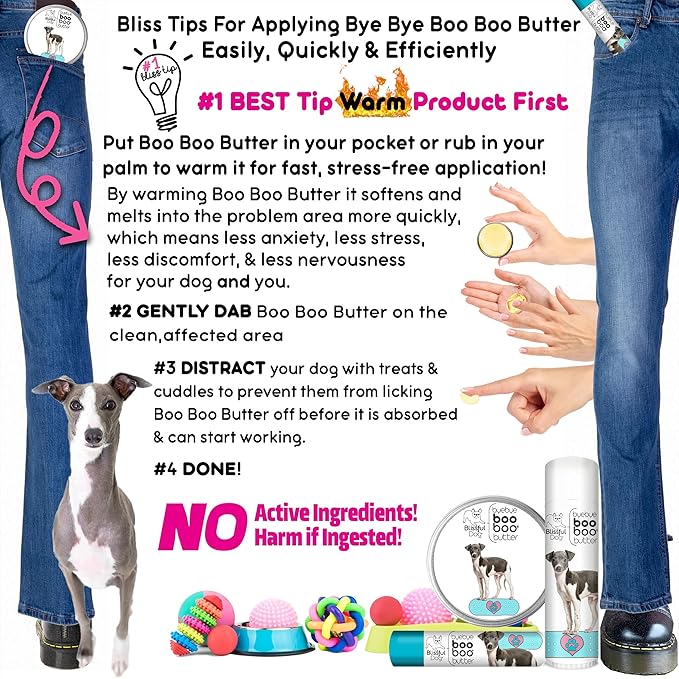 The Blissful Dog Italian Greyhound Boo Boo Butter, 4-Ounce