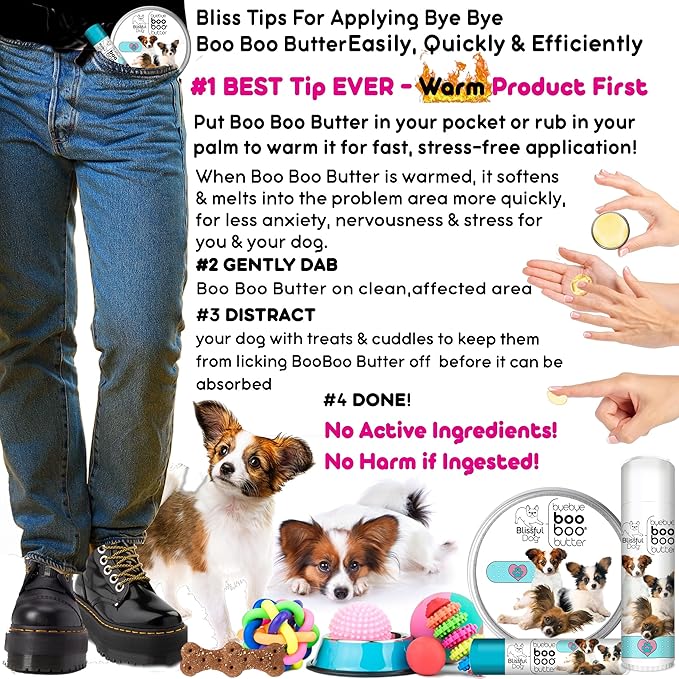 The Blissful Dog Papillon Boo Boo Butter, 2-Ounce