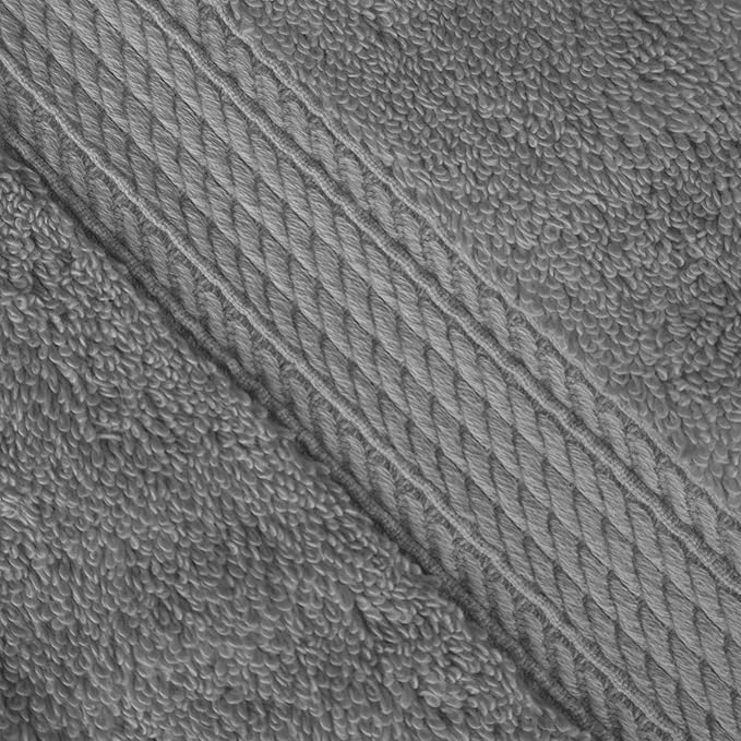 Superior Egyptian Cotton Pile 9 Piece Towel Set, Includes 3 Bath, 3 Hand, 3 Face Towels/Washcloths, Ultra Soft Luxury Towels, Thick Plush Essentials, Guest Bath, Spa, Hotel Bathroom, Charcoal