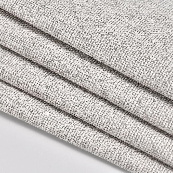 DUHOME Upholstered Dining Chair with Casters Set of 2,Armless Modern Rolling Linen Dining Chairs with Wheels for Dining Room Bedroom Reading Room Living Room