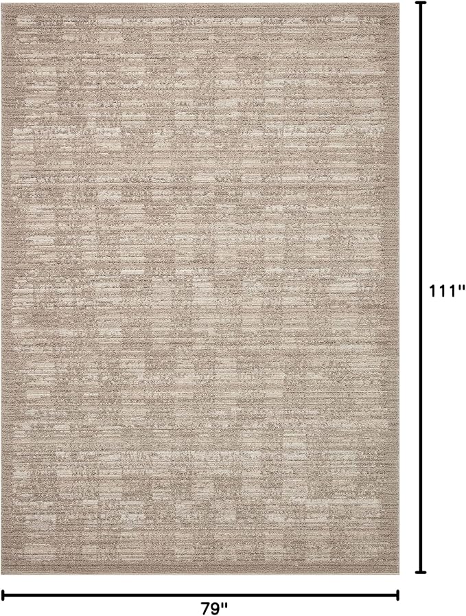 Loloi Darby Collection DAR-07 Pebble/Sand 6'-7" x 9'-3" Area Rug